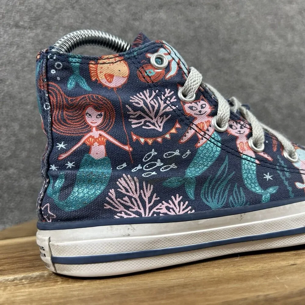 Converse Chuck Taylor All Star Kids Size 1 Mermaid Under The Sea Athletic Shoes